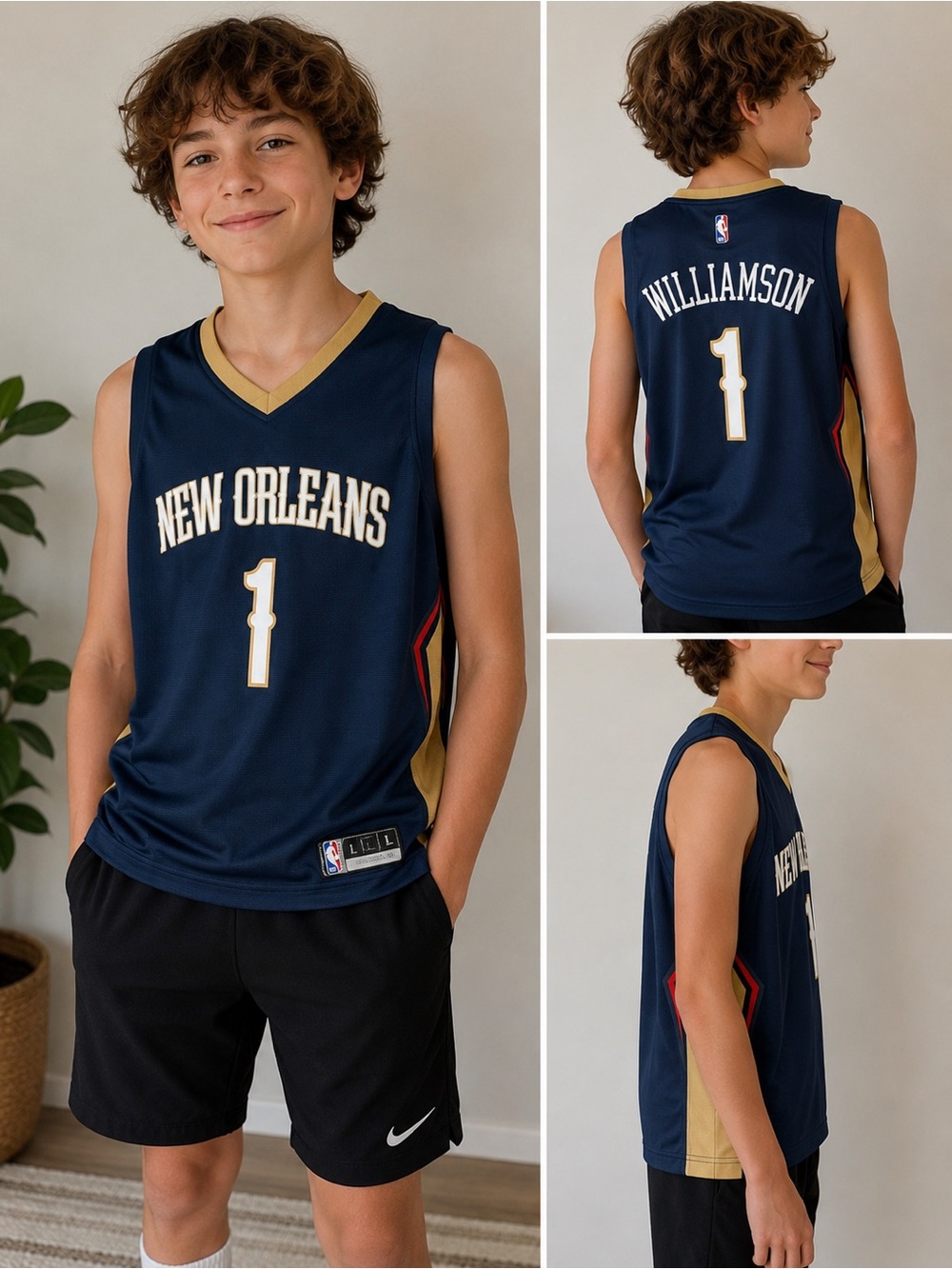 Zion Williamson #1 New Orleans Pelicans Fanatics NBA Jersey Youth Large Blue